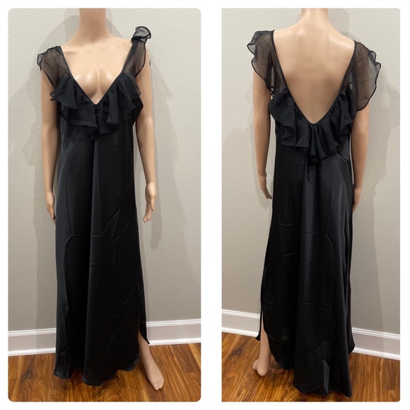 Solange Satin Other - Solange Satin black ruffle nightgown.